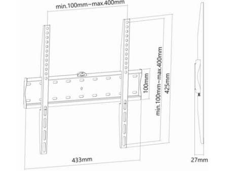 FPMAW300BLACK Flat Screen Wall Mount fixed 32  55 inch